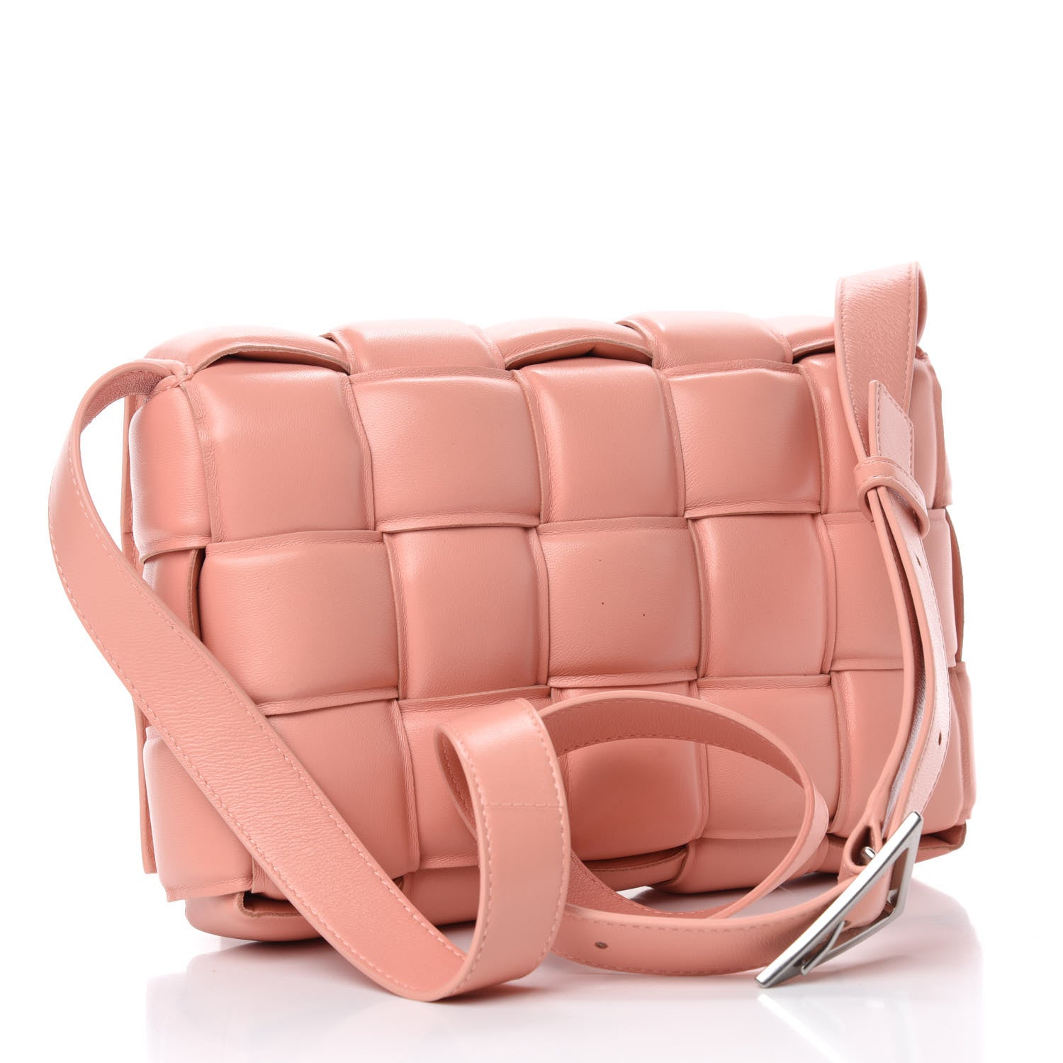 Bottega Veneta Nappa Maxi Intreccio Padded Cassette Crossbody Bag Peachy 3 of 10
