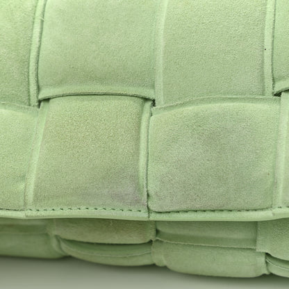 Bottega Veneta Suede Maxi Intrecciato Padded Chain Cassette Crossbody Bag Wasabi 10 of 12