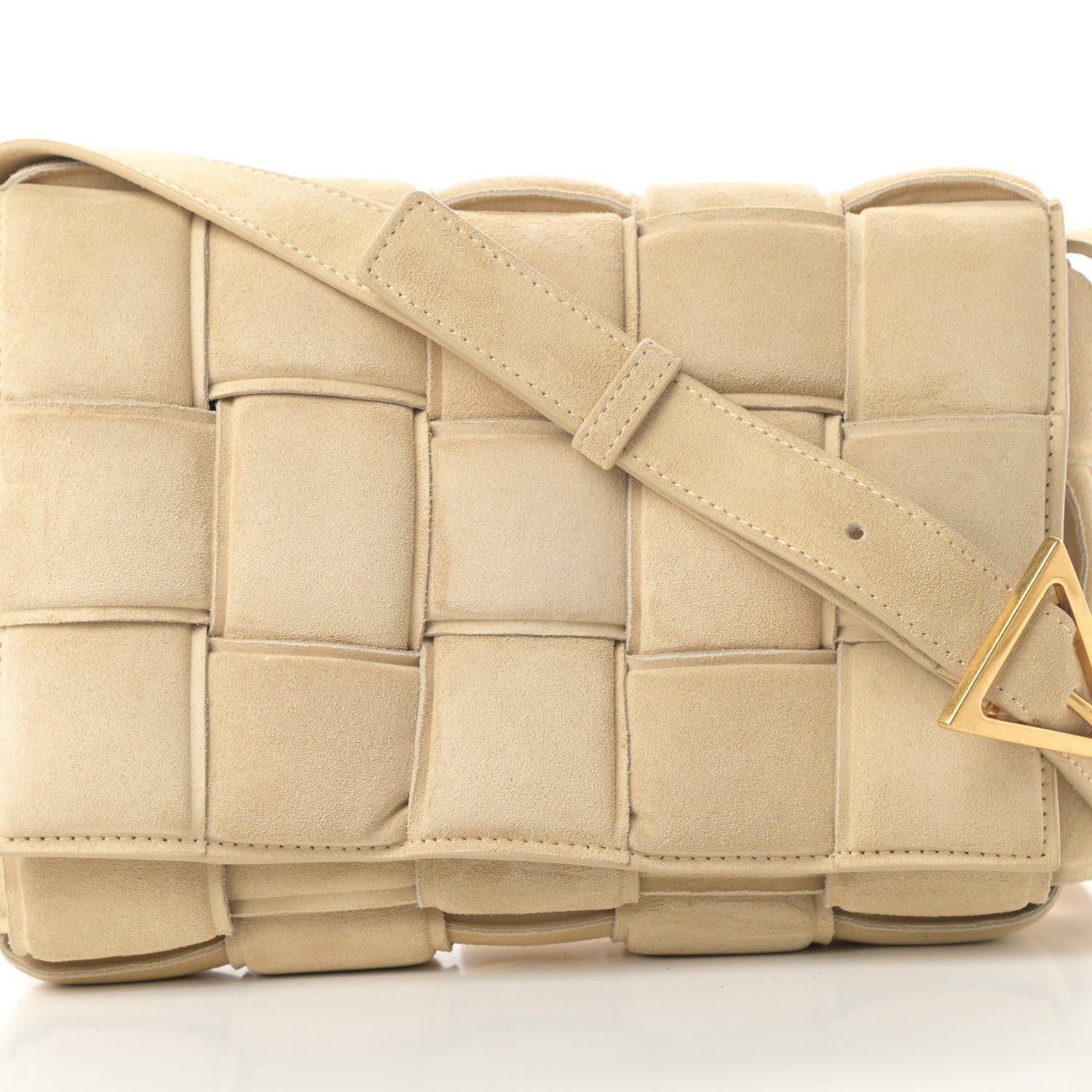 Bottega Veneta Suede Calfskin Maxi Intrecciato Padded Cassette Crossbody Bag Sand 8 of 12