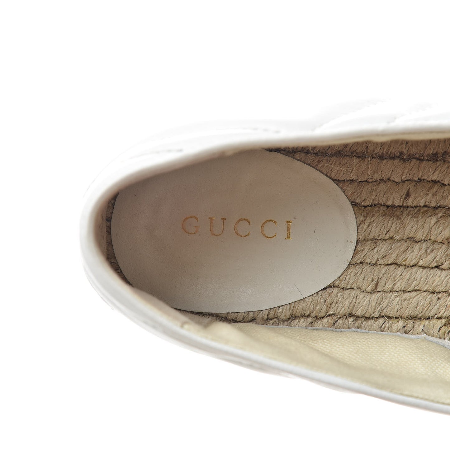 Nappa Matelasse GG Marmont Espadrilles 36.5 Great White