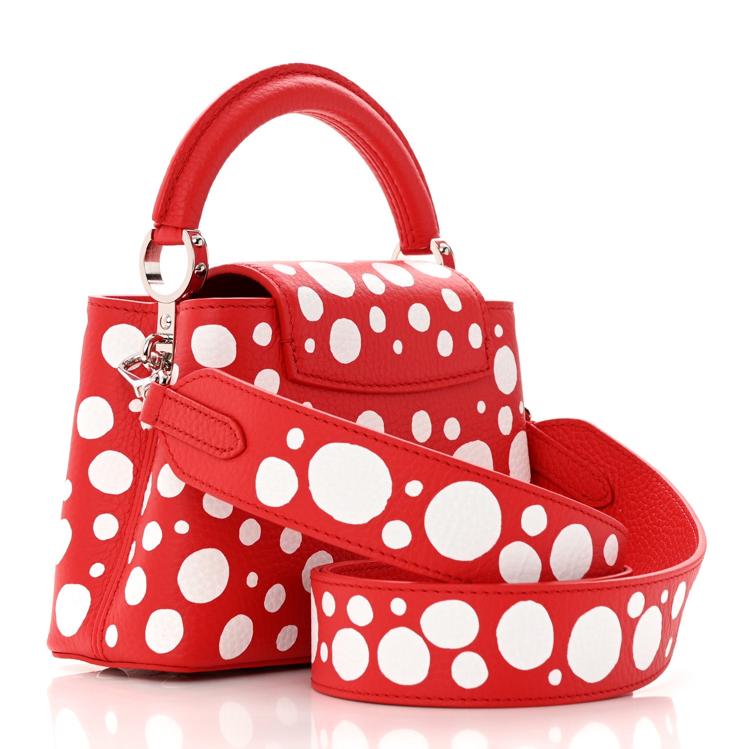 Louis Vuitton LV X YK Taurillon Capucines Mini Red White 3 of 11