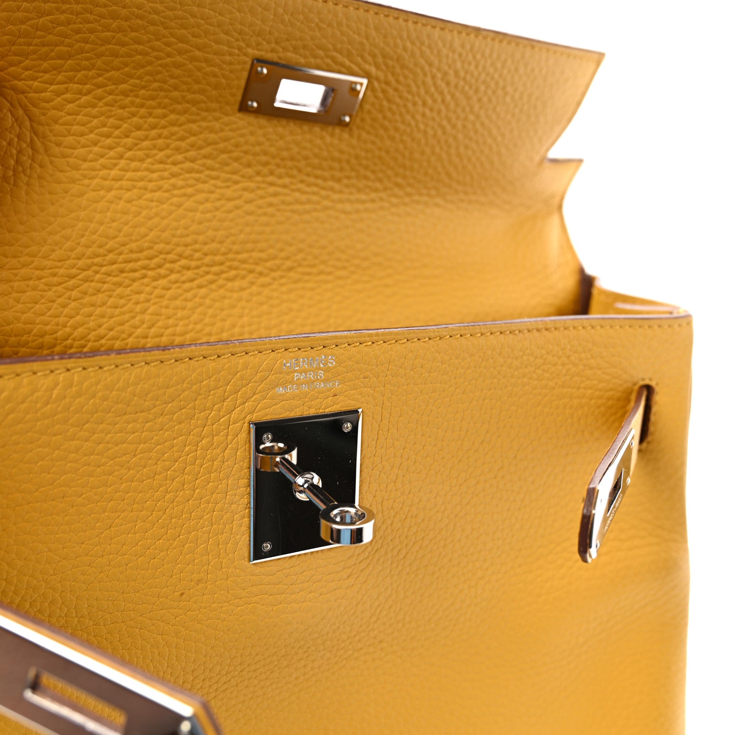 Hermes Togo Kelly Retourne 28 Jaune Ambre 5 of 8