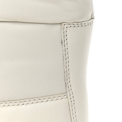 Prada Nappa Metal Triangle Logo Padded Moon Boots 36.5 White 9 of 9