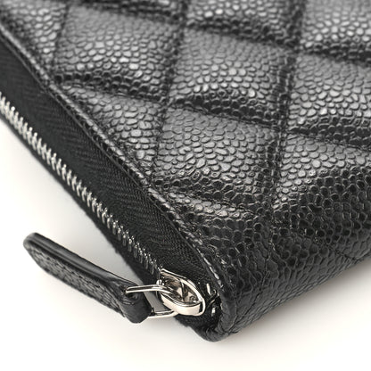 Chanel Caviar Quilted Large Gusset Zip Around Wallet Black 8 of 10