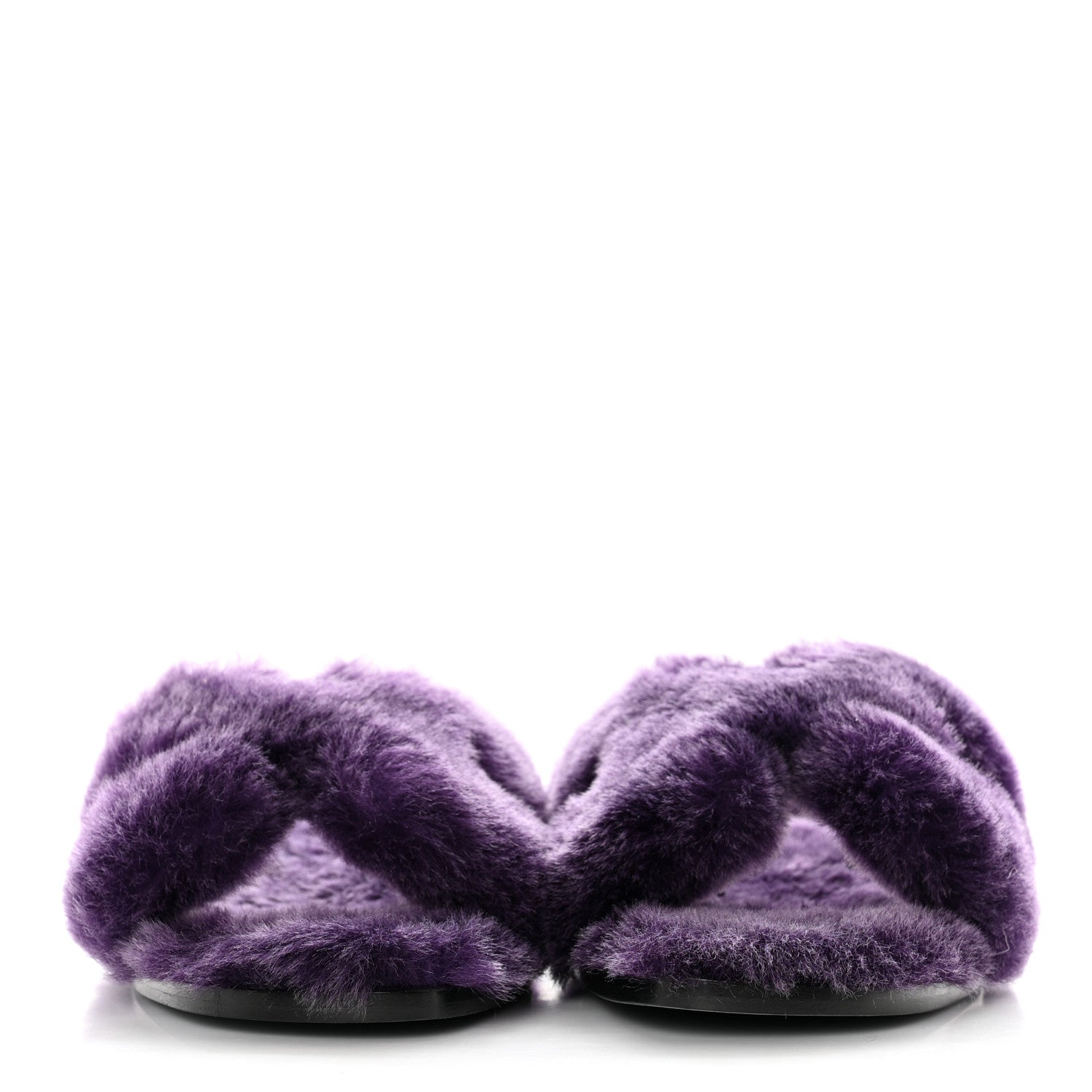 Hermes Woolskin Oran Sandals 36.5 Violet Fonce 2 of 9