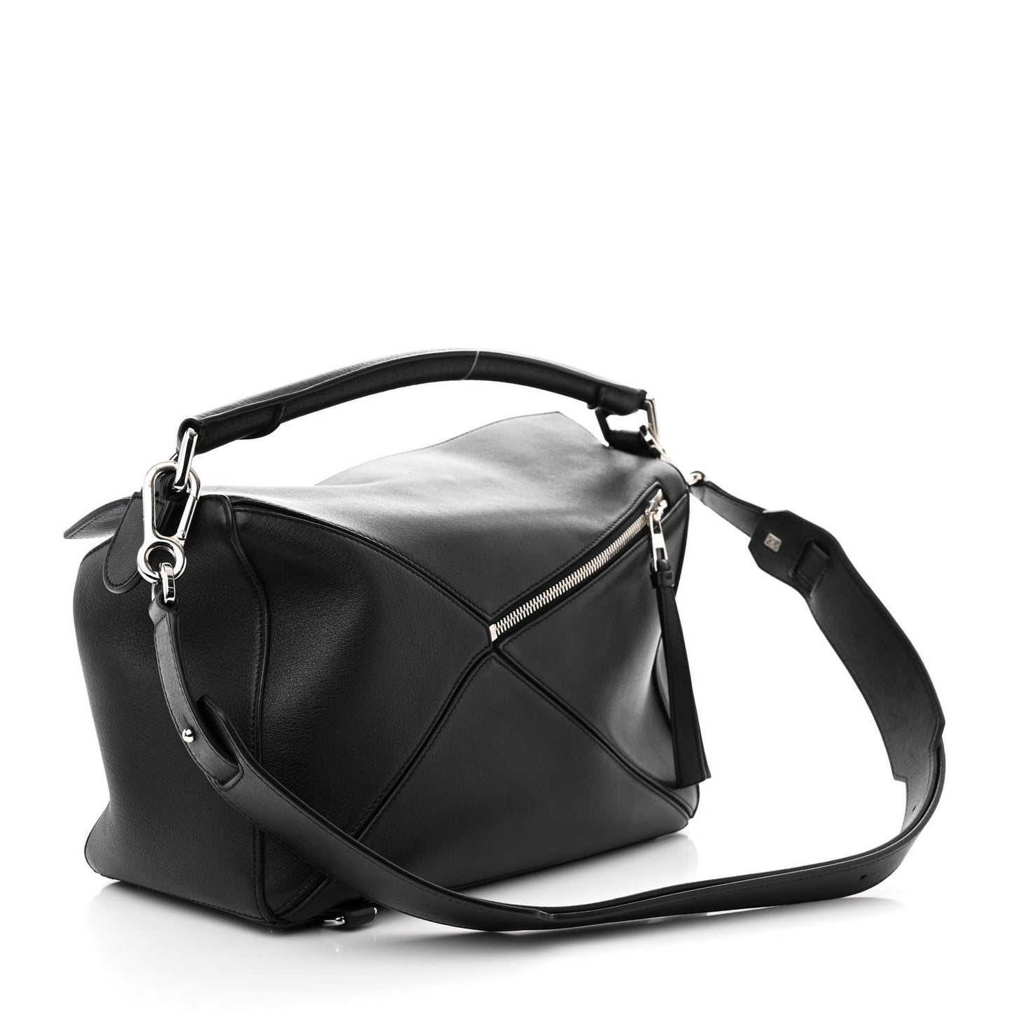 Calfskin Medium Puzzle Bag Black