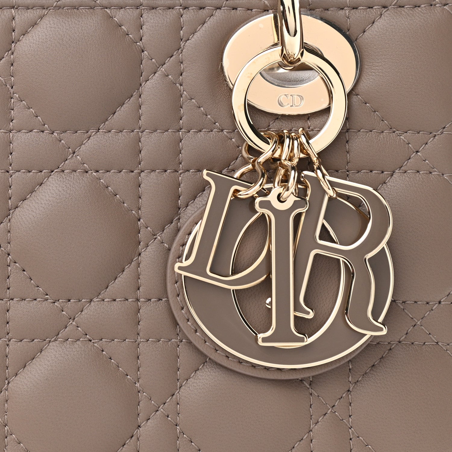 Christian Dior Calfskin Cannage Small My ABCDior Lady Dior Beige 10 of 11