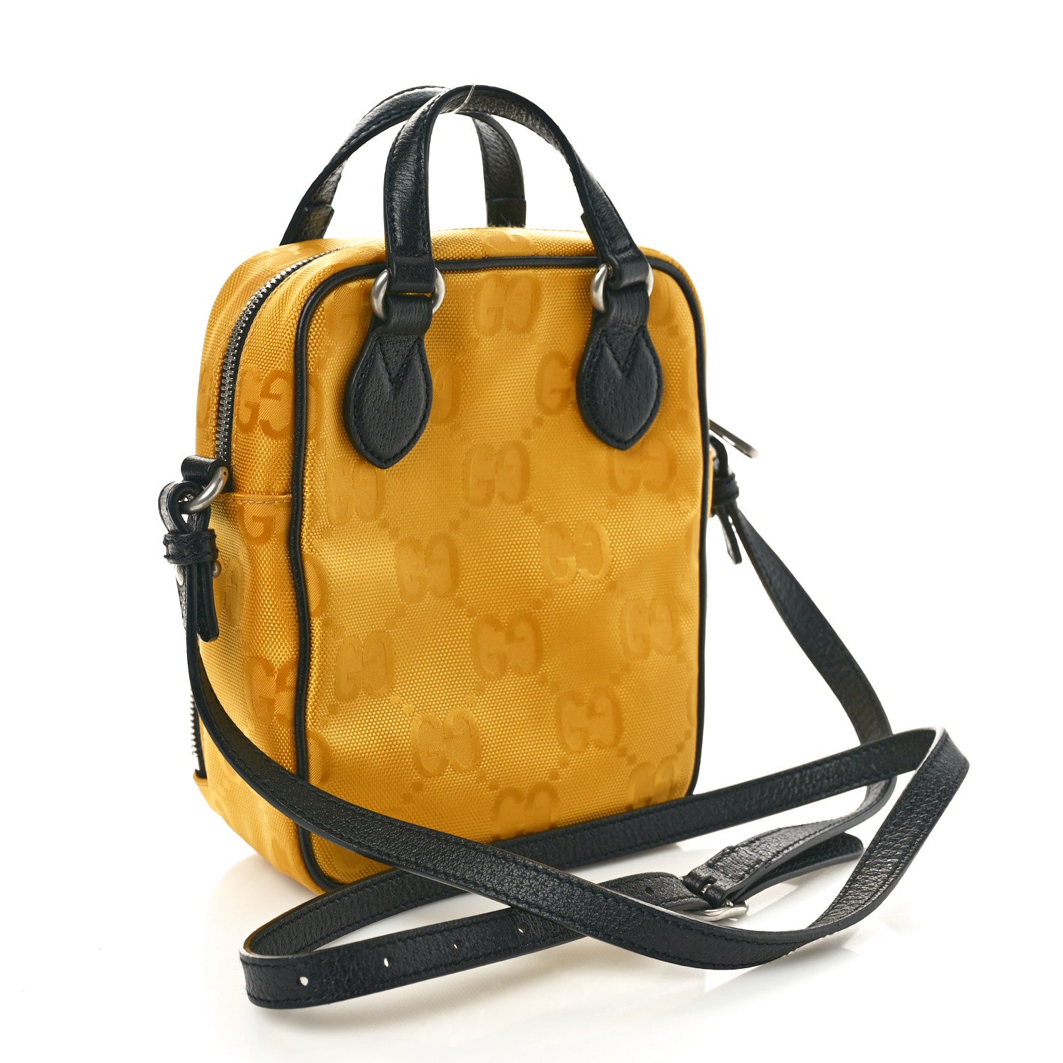 Gucci Econyl Nylon Monogram Off The Grid Shoulder Bag Crop Black 3 of 10