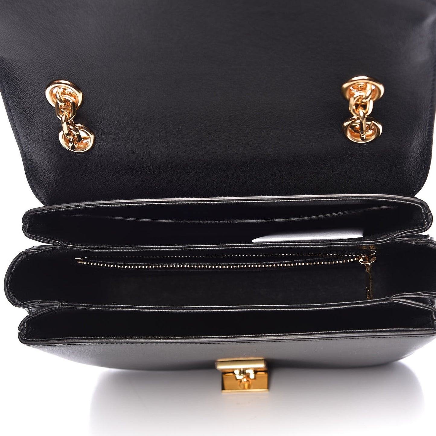 Shiny Calfskin Medium C Bag Black