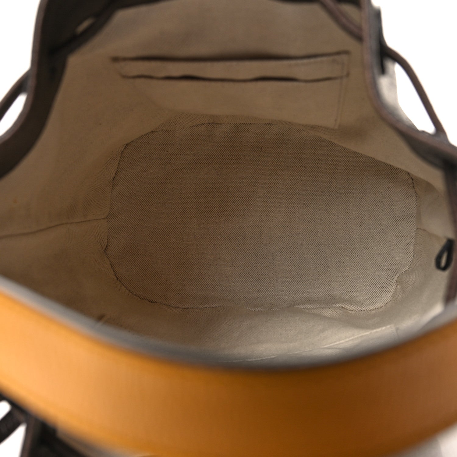 Gucci GG Supreme Monogram Neo Vintage Drawstring Bucket Backpack Beige New Acero Crop 5 of 11