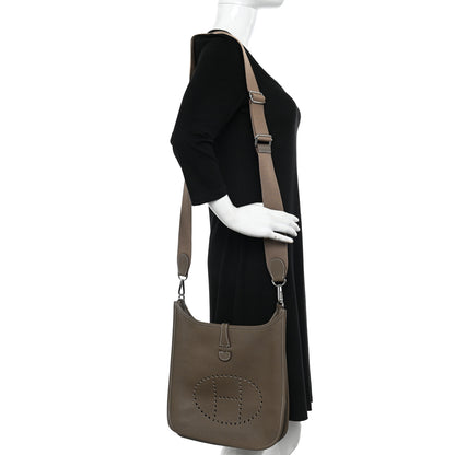 Hermes Taurillon Clemence Evelyne III PM Etoupe 2 of 11