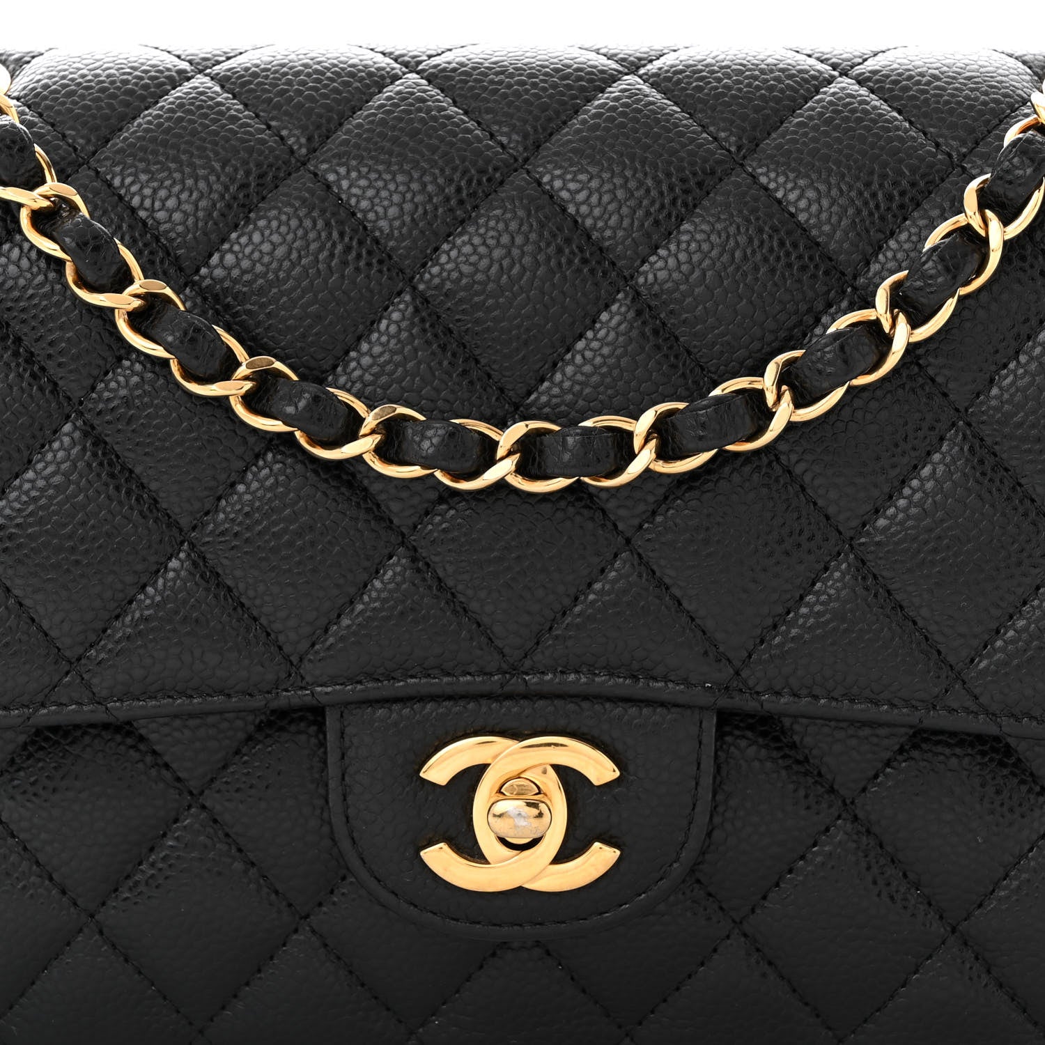 Chanel Caviar Quilted Medium Double Flap Black 8 of 11