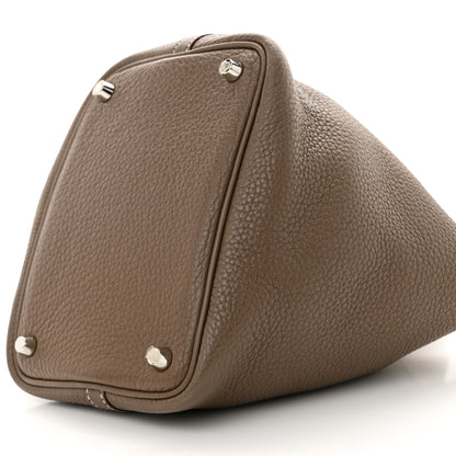 Hermes Taurillon Clemence Picotin Lock 18 PM Etoupe 10 of 11