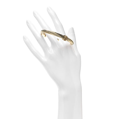 David Yurman 18K Yellow Gold Yellow Sapphire 7mm Cable Single Station Bracelet 2 of 5