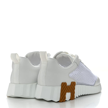 Hermes Air Mesh Goatskin Bouncing Sneakers 39.5 White 4 of 8