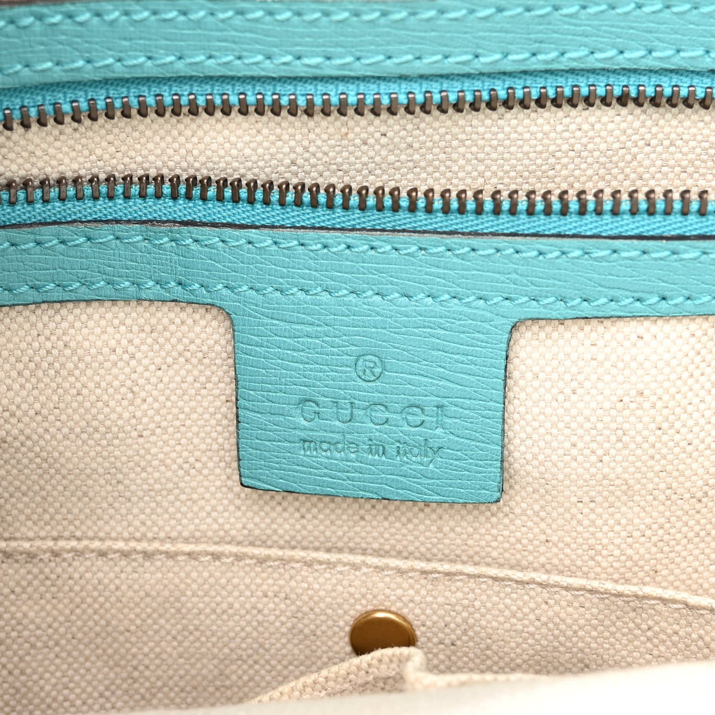 Textured Calfskin Medium Bright Bit Tote Blue