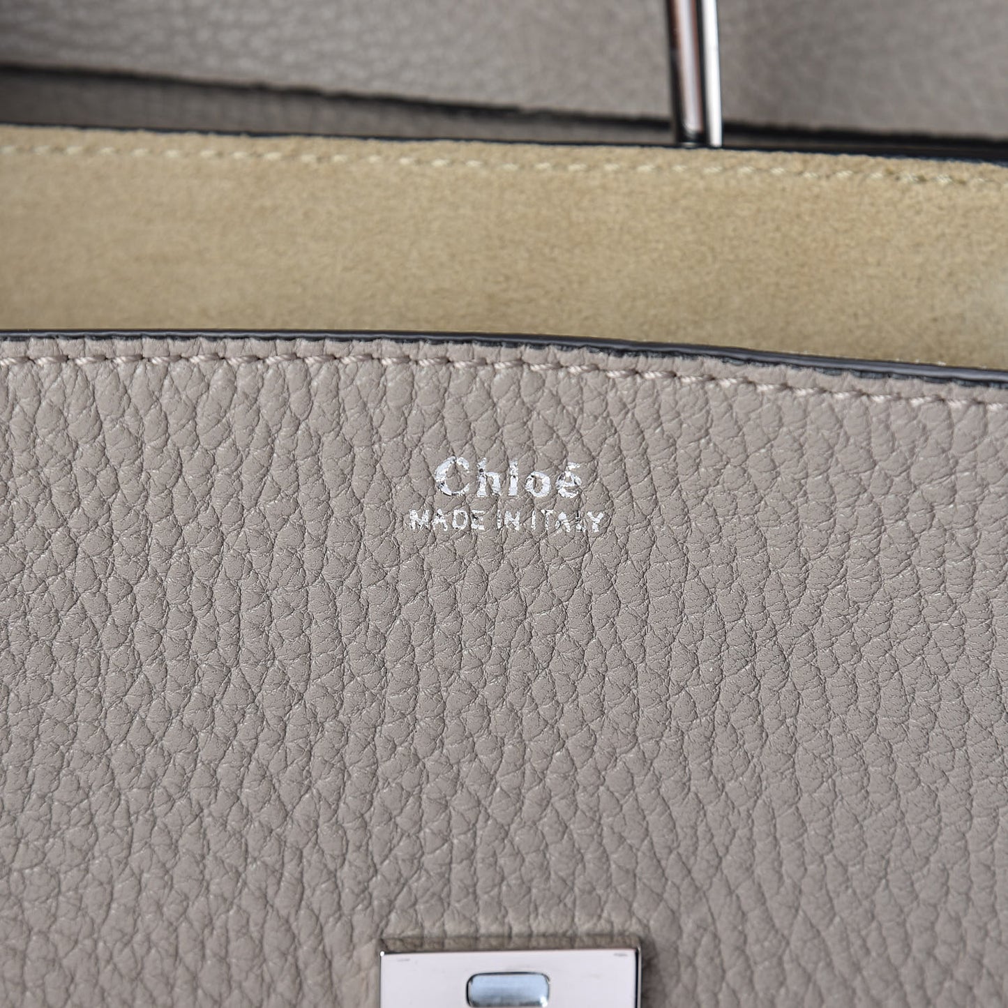 Grained Lambskin Drew Shoulder Bag Motty Grey