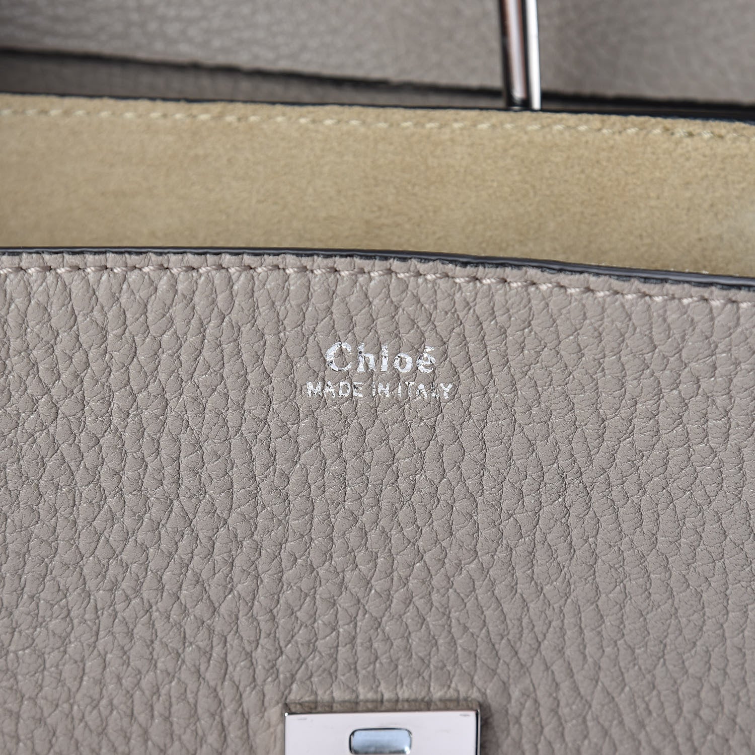 Chloe Grained Lambskin Drew Shoulder Bag Motty Grey 6 of 9
