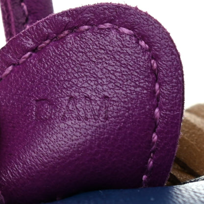 Hermes Milo Lambskin Grigri Rodeo Horse Bag Charm PM Bleu de Malte Kraft Violet 4 of 4