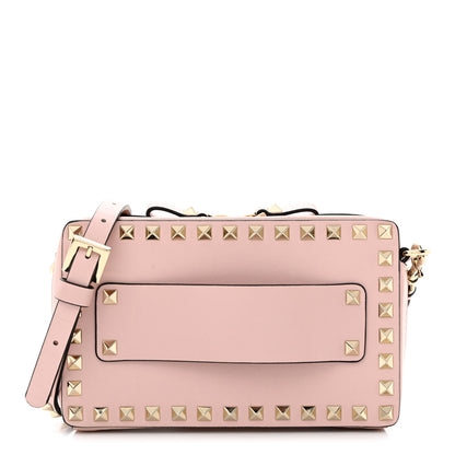 Valentino Garavani Calfskin Rockstud Crossbody Clutch Water Rose 1 of 10