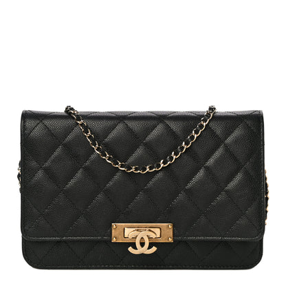 Chanel Caviar Quilted Golden Class Wallet On Chain WOC Black 1 of 13
