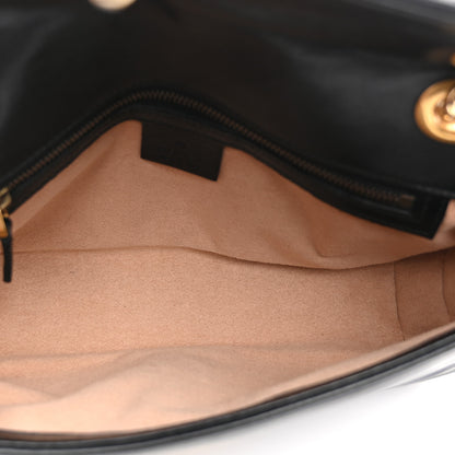 Gucci Calfskin Matelasse Small GG Marmont Shoulder Bag Black 5 of 10