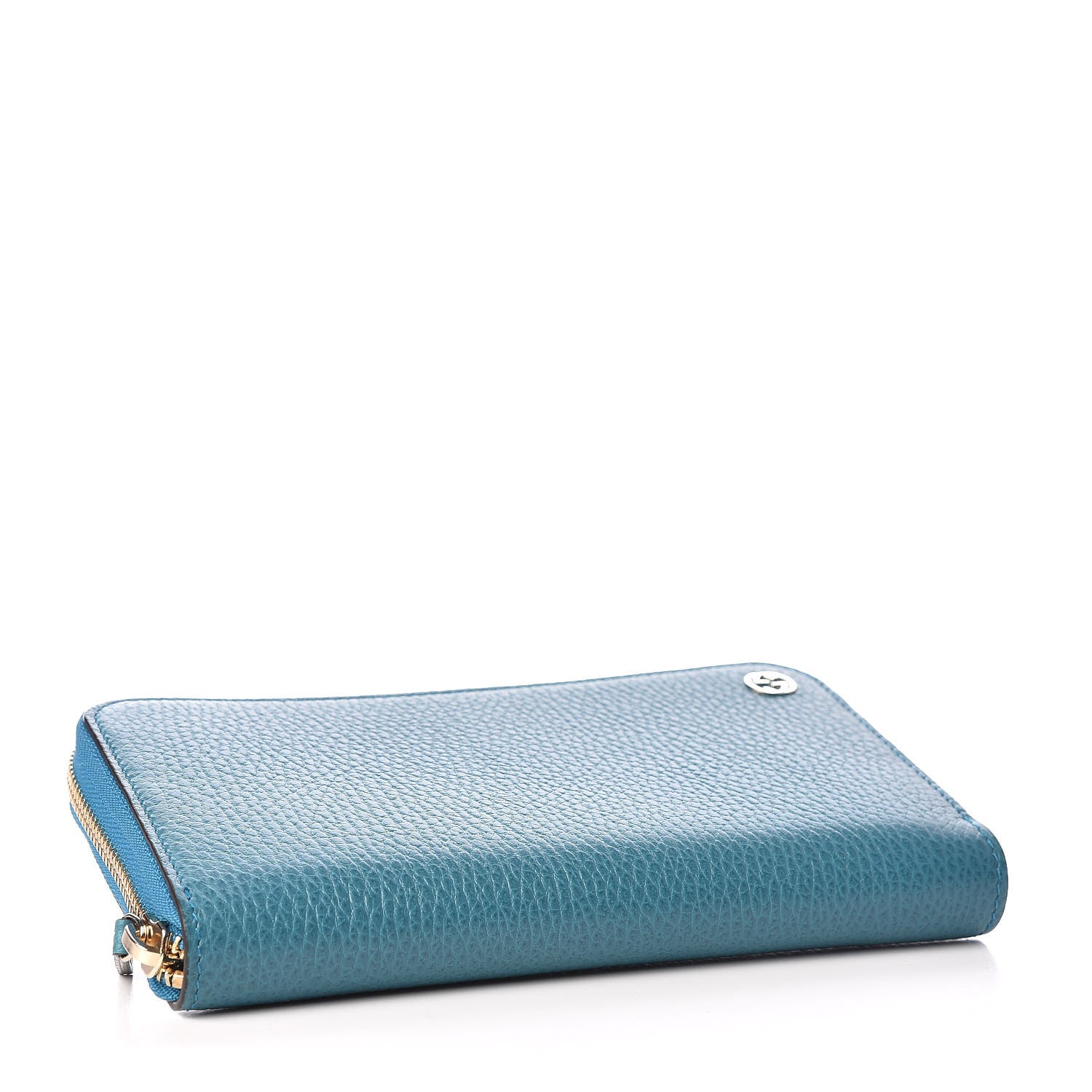 Gucci Dollar Calfskin GG Zip Around Wallet Deep Cobalt 4 of 8