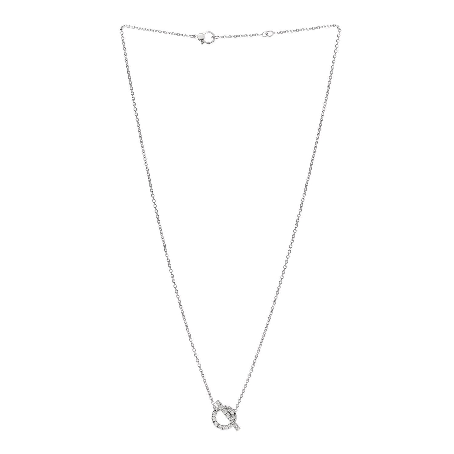 18K White Gold Diamond Finesse Pendant Necklace