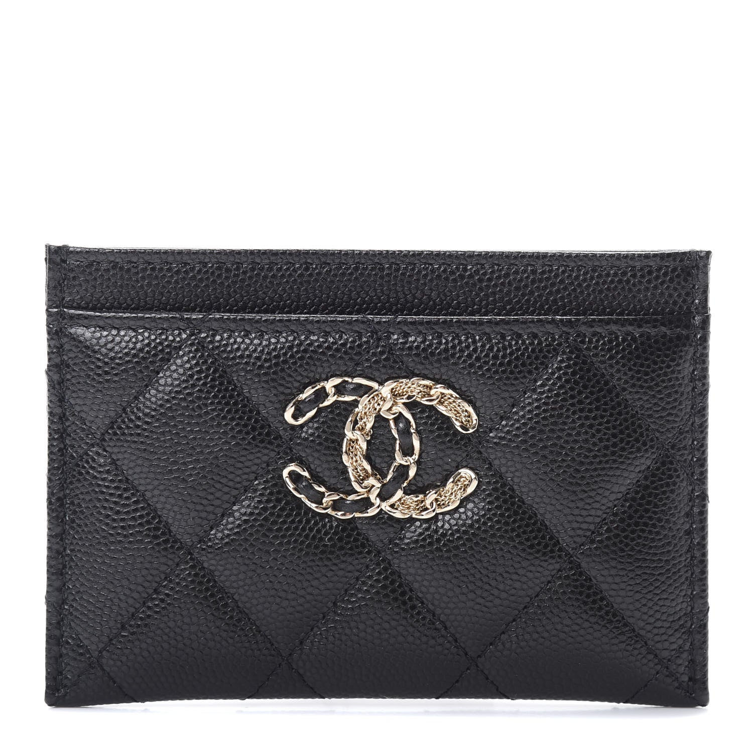 Chanel Caviar Quilted French New Wave Card Holder Black 1 of 9