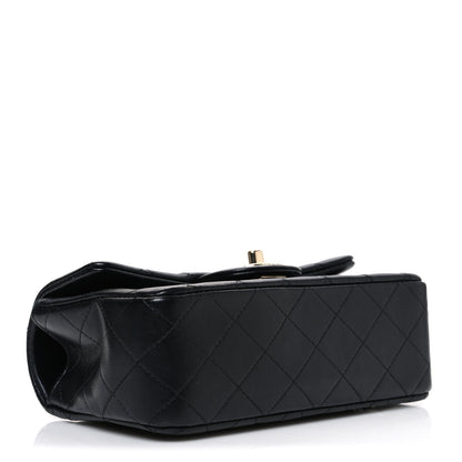 Chanel Lambskin Quilted Mini Top Handle Rectangular Flap Black 4 of 11