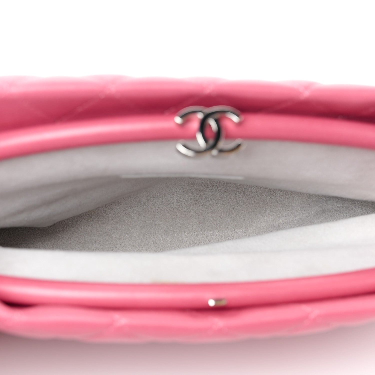 Chanel Lambskin Quilted Clutch Fuchsia 5 of 8