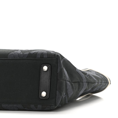 Chanel Canvas Camellia Embossed Tote Black 6 of 10