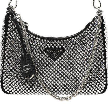 Prada Satin Crystal Re-Edition 2005 Shoulder Bag Cristal 9 of 14