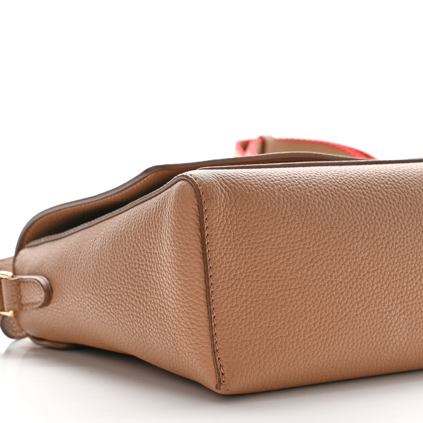 Grainy Calfskin Note Crossbody Bag Beige