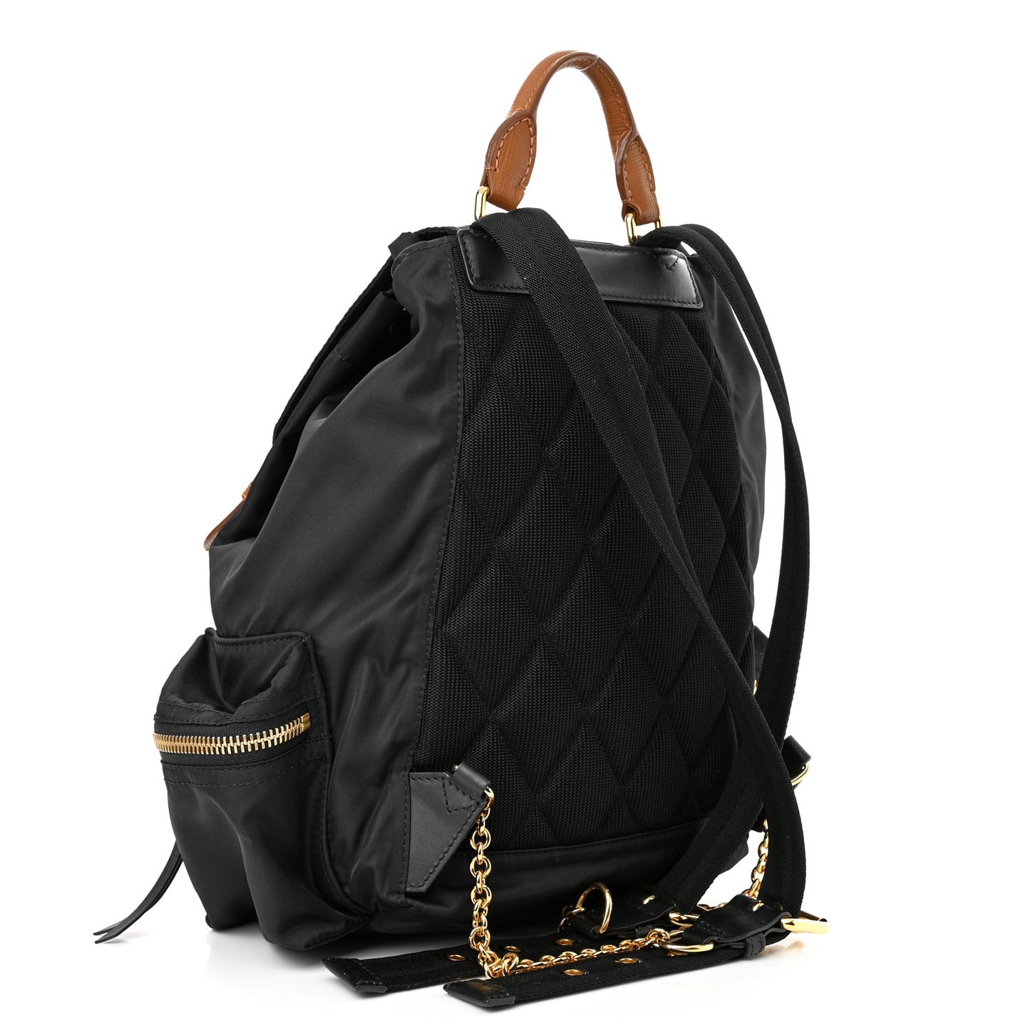 Nylon Medium Rucksack Backpack Black