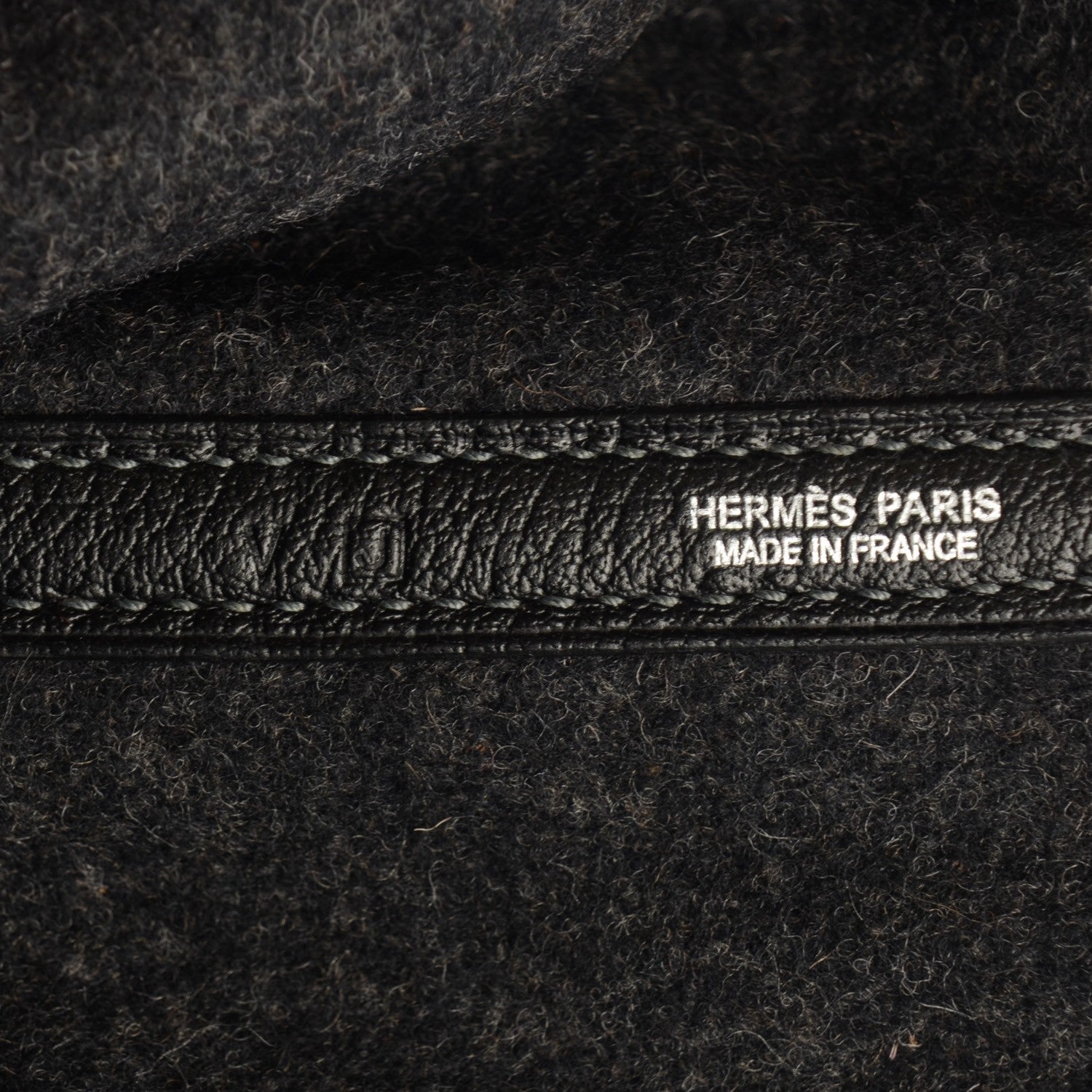 Hermes Ribbed Wool Negonda Garden Party MM 36 Graphite 22 of 23