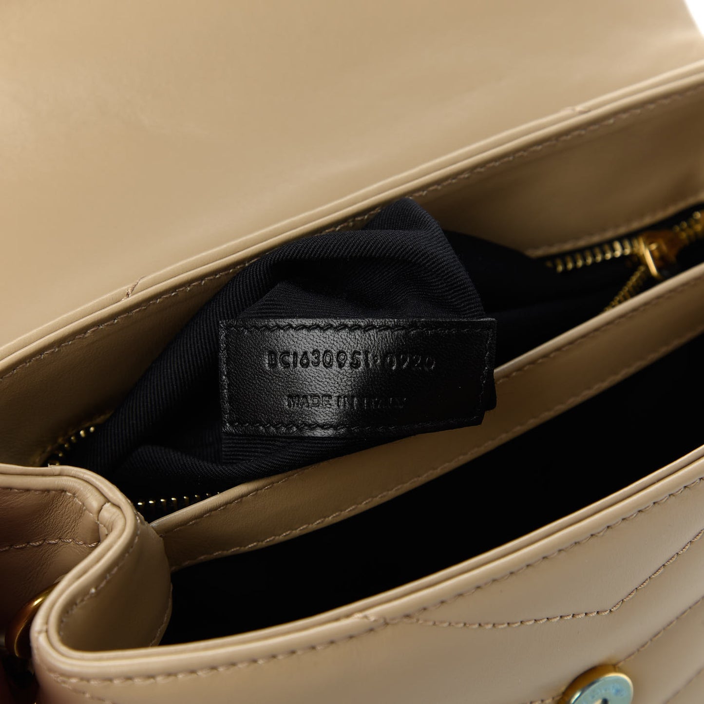 Calfskin Y Quilted Monogram Toy Loulou Crossbody Bag Dark Beige