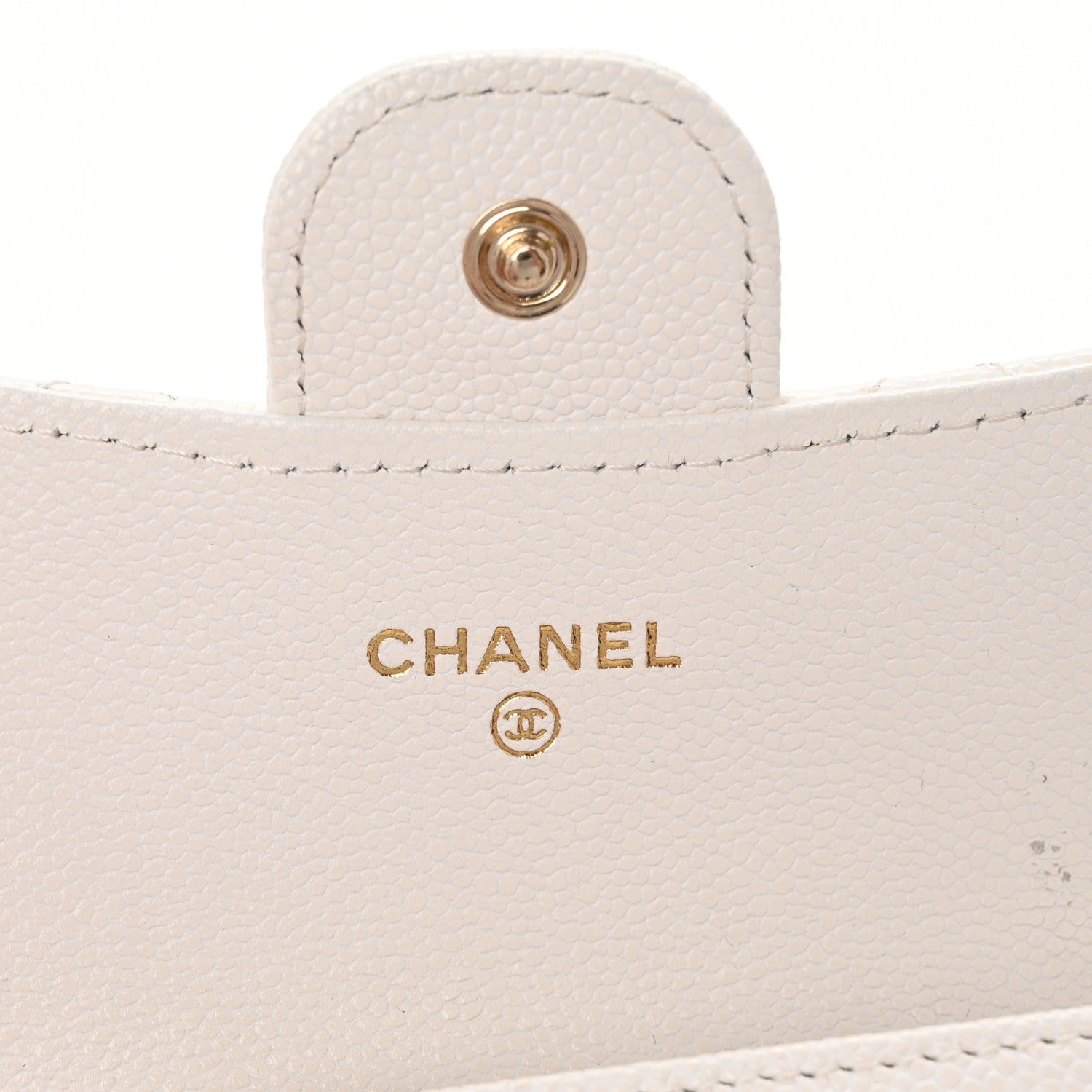 Chanel Caviar Quilted Flap Card Holder Wallet White 6 of 11