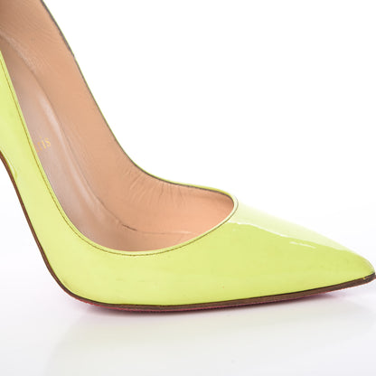 Christian Louboutin Patent So Kate 120 Pumps 38 Neon Yellow 23 of 27