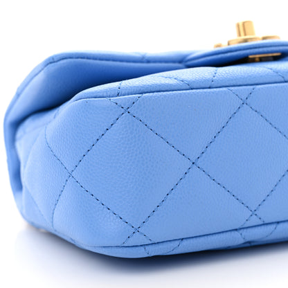 Chanel Caviar Quilted Mini Sweetheart Flap Blue 10 of 11