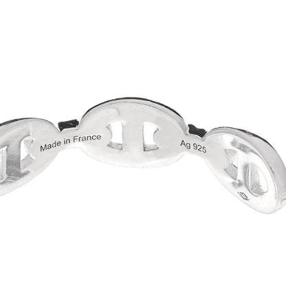 Hermes Sterling Silver MM Chaine d'Ancre Enchainee Cuff Bracelet SH 4 of 4