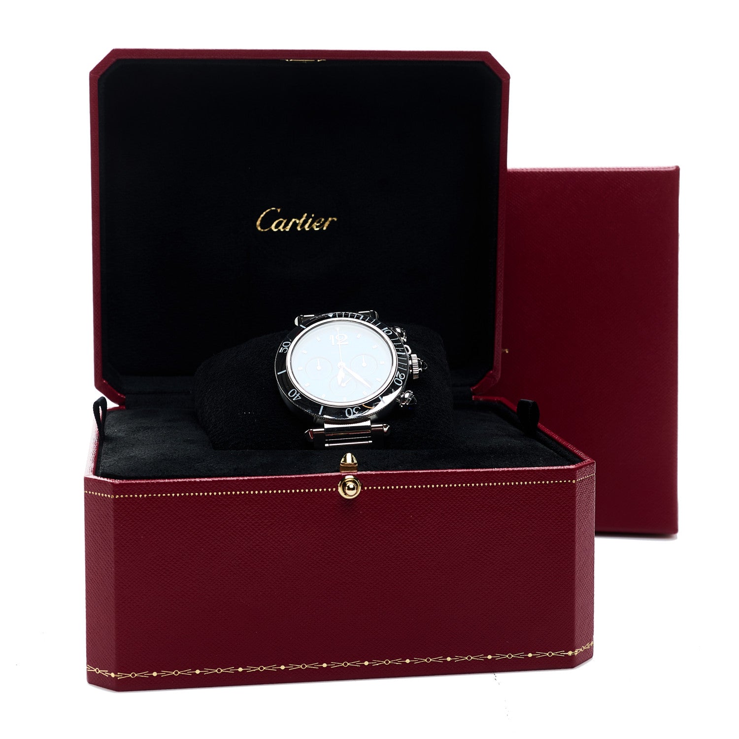 Cartier Stainless Steel 41mm Pasha C Chronograph Automatic Watch Blue 5 of 5
