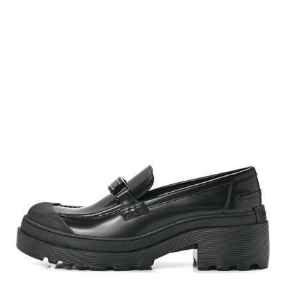 Christian Dior Brushed Calfskin Dior Code Lug Sole Platform 35mm Loafers 40 Black 1 of 8