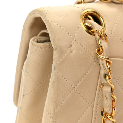 Chanel Lambskin Quilted Small Double Flap Beige 17 of 18