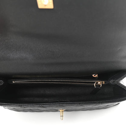 Chanel Caviar Lizard Quilted Small Coco Handle Flap Black 5 of 10