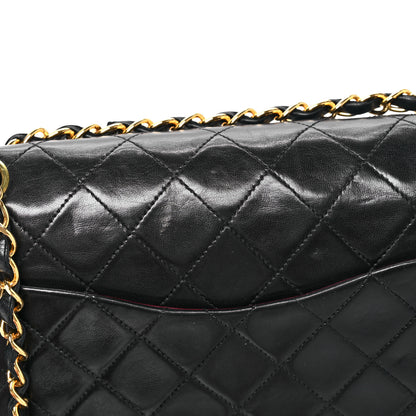 Chanel Lambskin Quilted Medium Double Flap Black 11 of 12