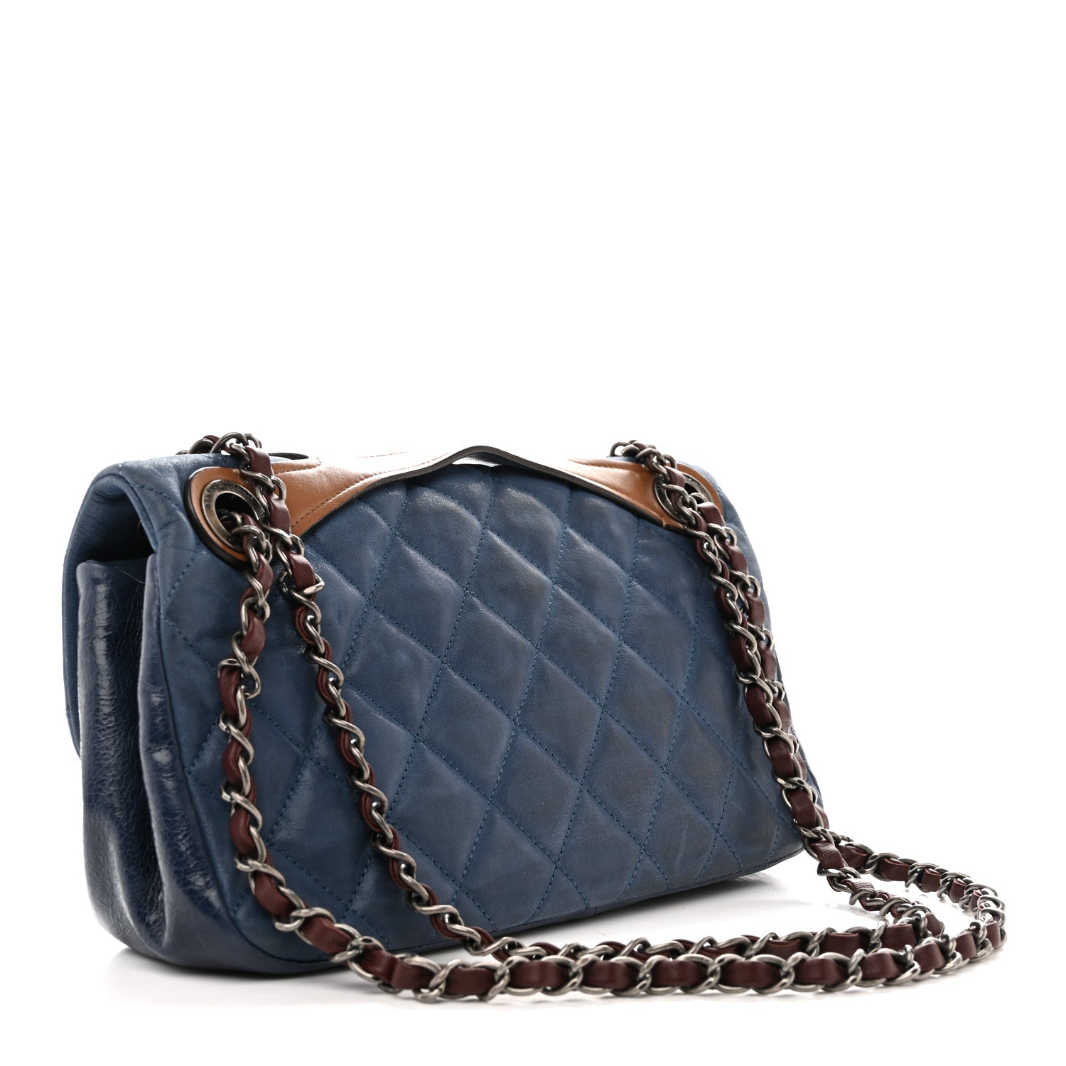 Chanel Iridescent Calfskin Medium In The Mix Flap Blue 3 of 13