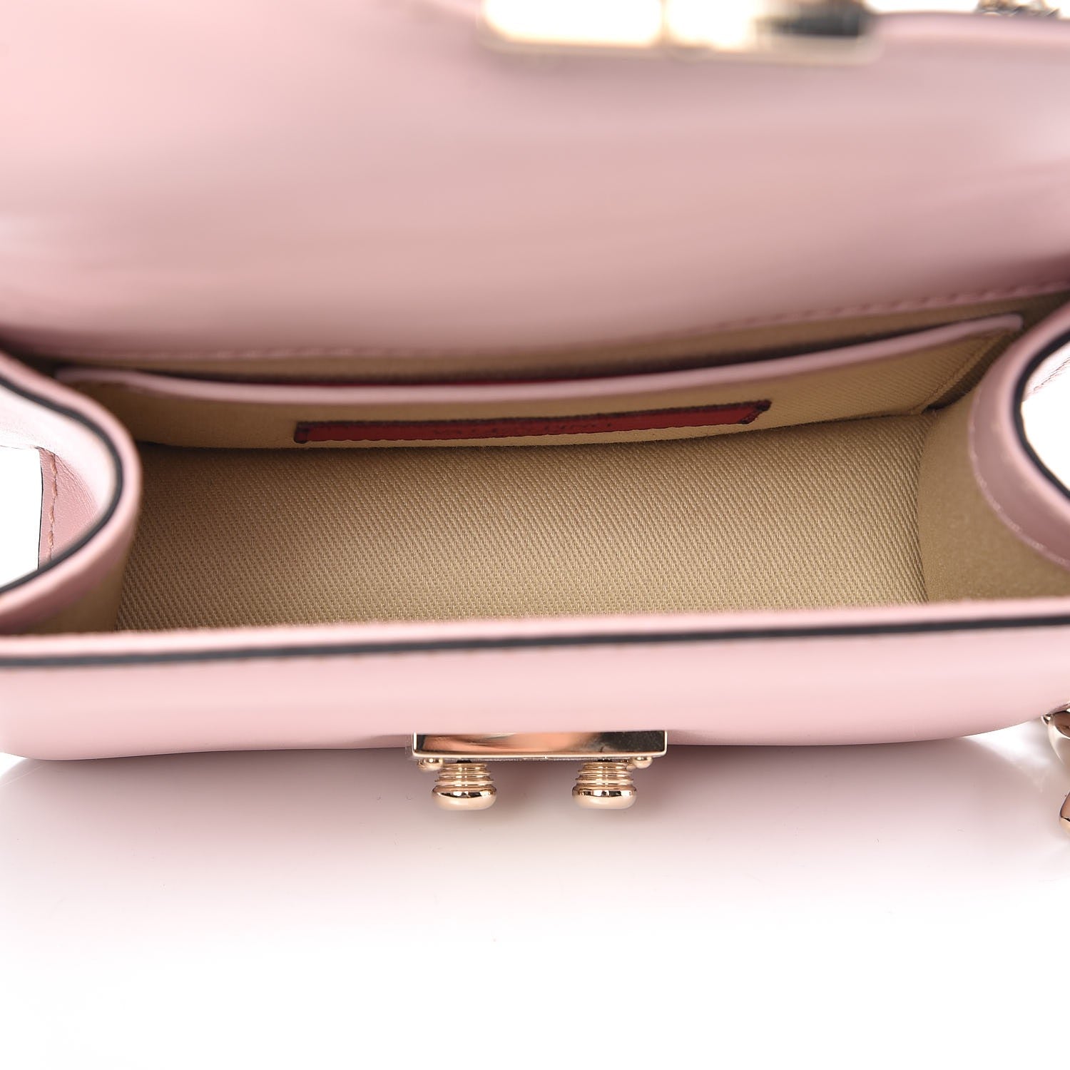 Valentino Garavani Vitello Mini Glam Lock Rockstud Flap Water Rose 5 of 6