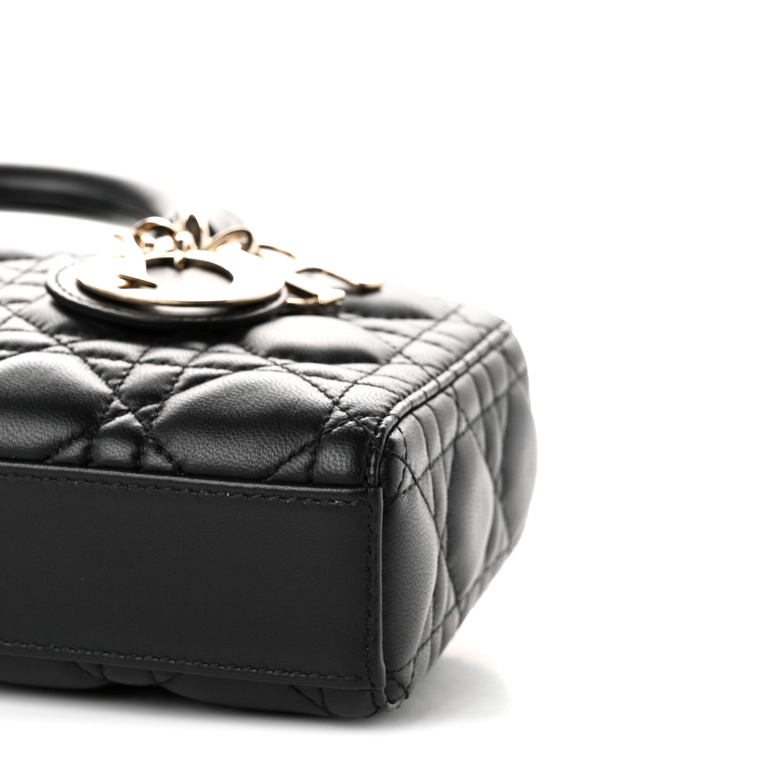 Christian Dior Lambskin Cannage Small Lady D-Joy Black 10 of 12