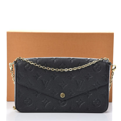 Louis Vuitton Empreinte Pochette Felicie Chain Wallet Black 11 of 11